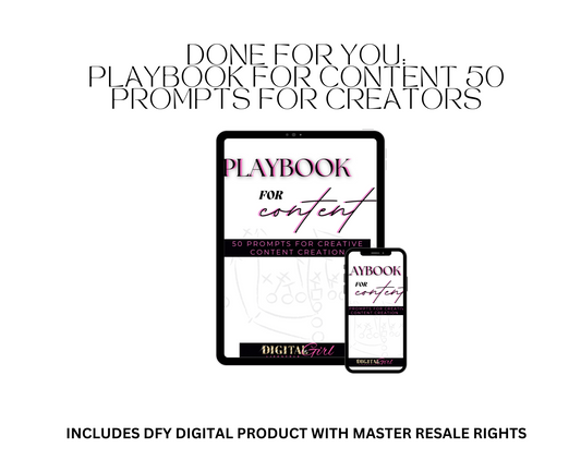 PLAYBOOK FOR CONTENT: 50 PROMPTS FOR CONTENT (WITH RESELL RIGHTS)